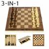 Τάβλι - Ντάμα - Σκάκι Ξύλινο 3 σε 1